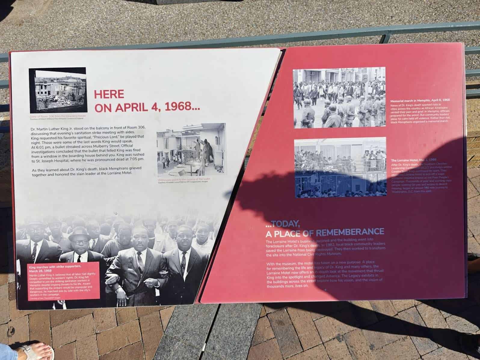 The April 4 1968 mural and exhibit at the National Civil Rights Museum in Memphis.