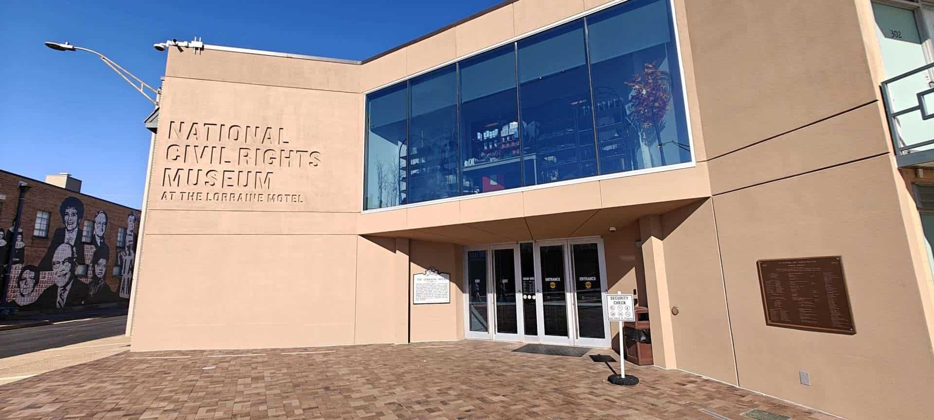 The exterior of the National Civil Rights Museum building in Memphis, Tennessee.